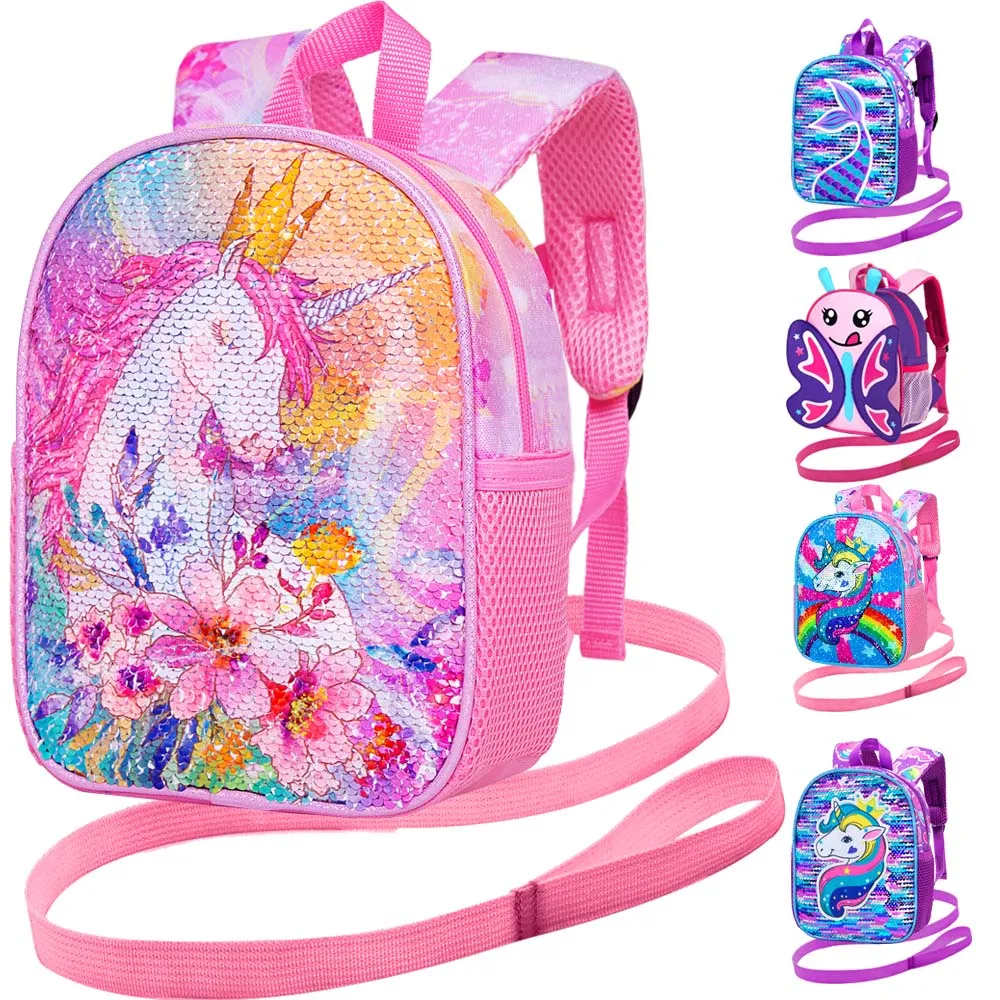 Toddler Backpack with Leash, 9.5 Kids Dinosaur Safety Leashes