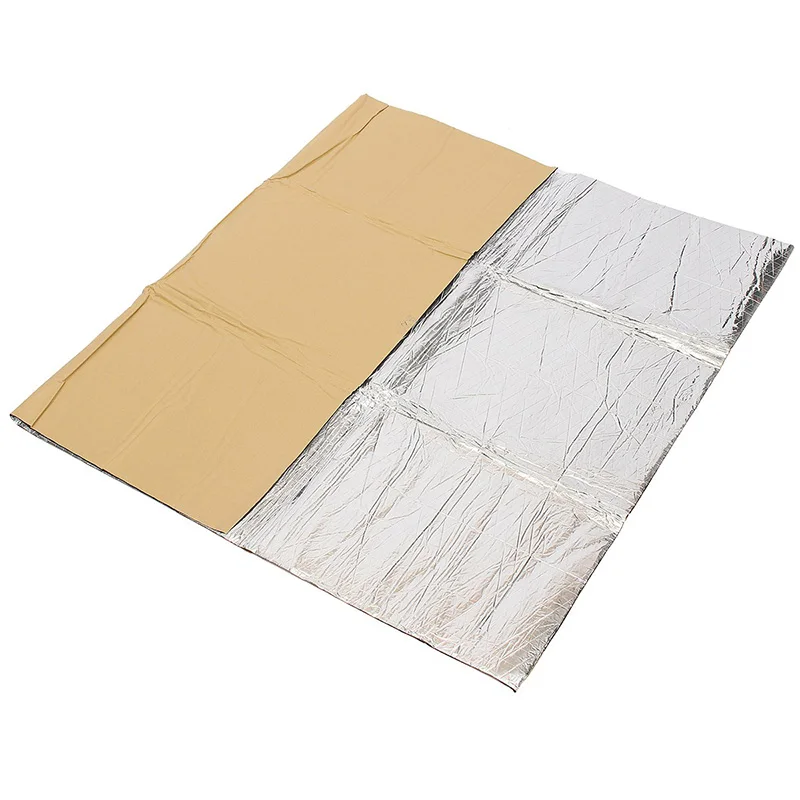 

140X100Cm 15 Sqft Car Sound Deadener Mat Noise Bonnet Insulation Deadening Hood Engine Firewall Heat Aluminum Foam Sticker