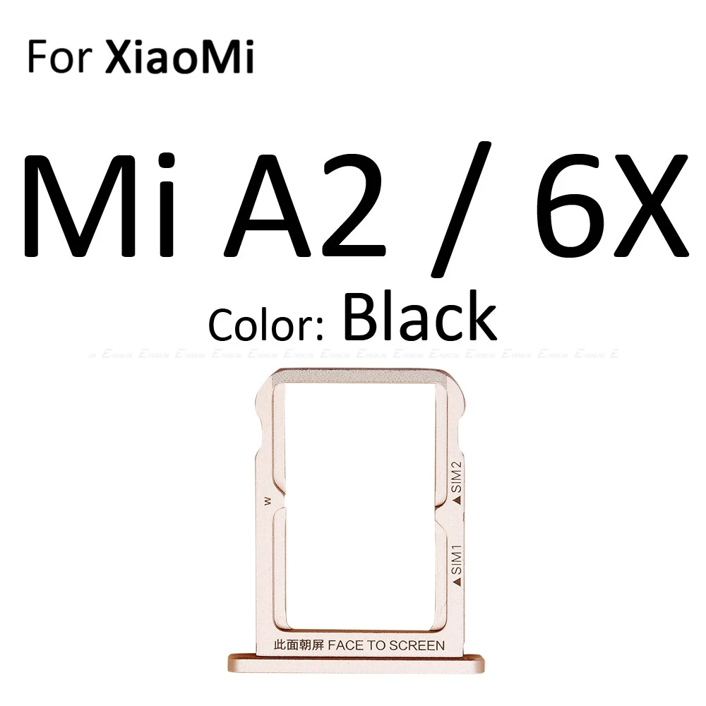 Гнездо для sim-карты Слот лоток ридер Держатель Разъем Micro SD адаптер контейнер для Xiaomi Mi A2 Lite 6X запасные части - Цвет: For Mi A2 Gold