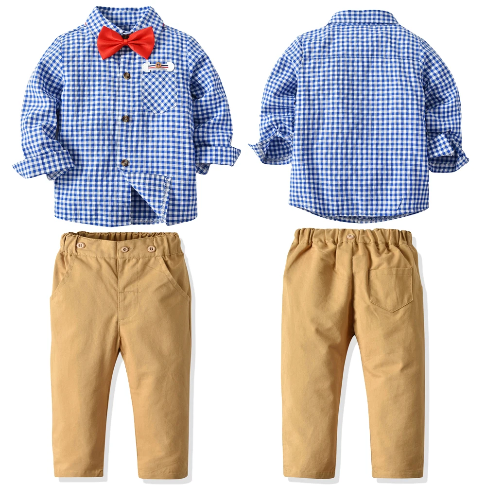 Autumn Boys Gentleman Clothes Kids Outfits Suits Toddler Clothes Children Clothes Wedding Christmas Party Clothing Set 2-7 Years