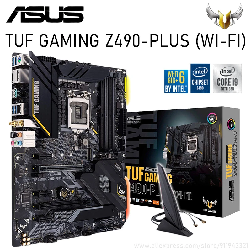 Asus – carte mère LGA 1200 TUF GAMING Z490 PLUS, composant pc, compatible  PCI E 3.0, mémoire DDR4, capacité maximale de ram 128 go, SATA III,  CrossFireX, nouveauté | AliExpress