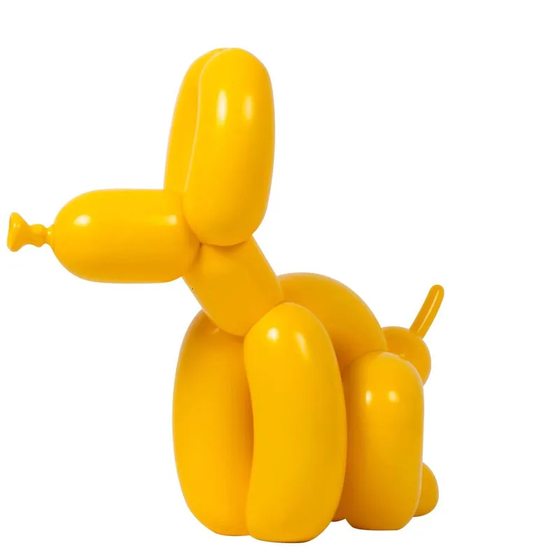 Выпуск американского искусства Jeff Koons блестящий шар фигурка собаки Смола ремесло воздушные шары статуя собаки подарок на день Святого Валентина