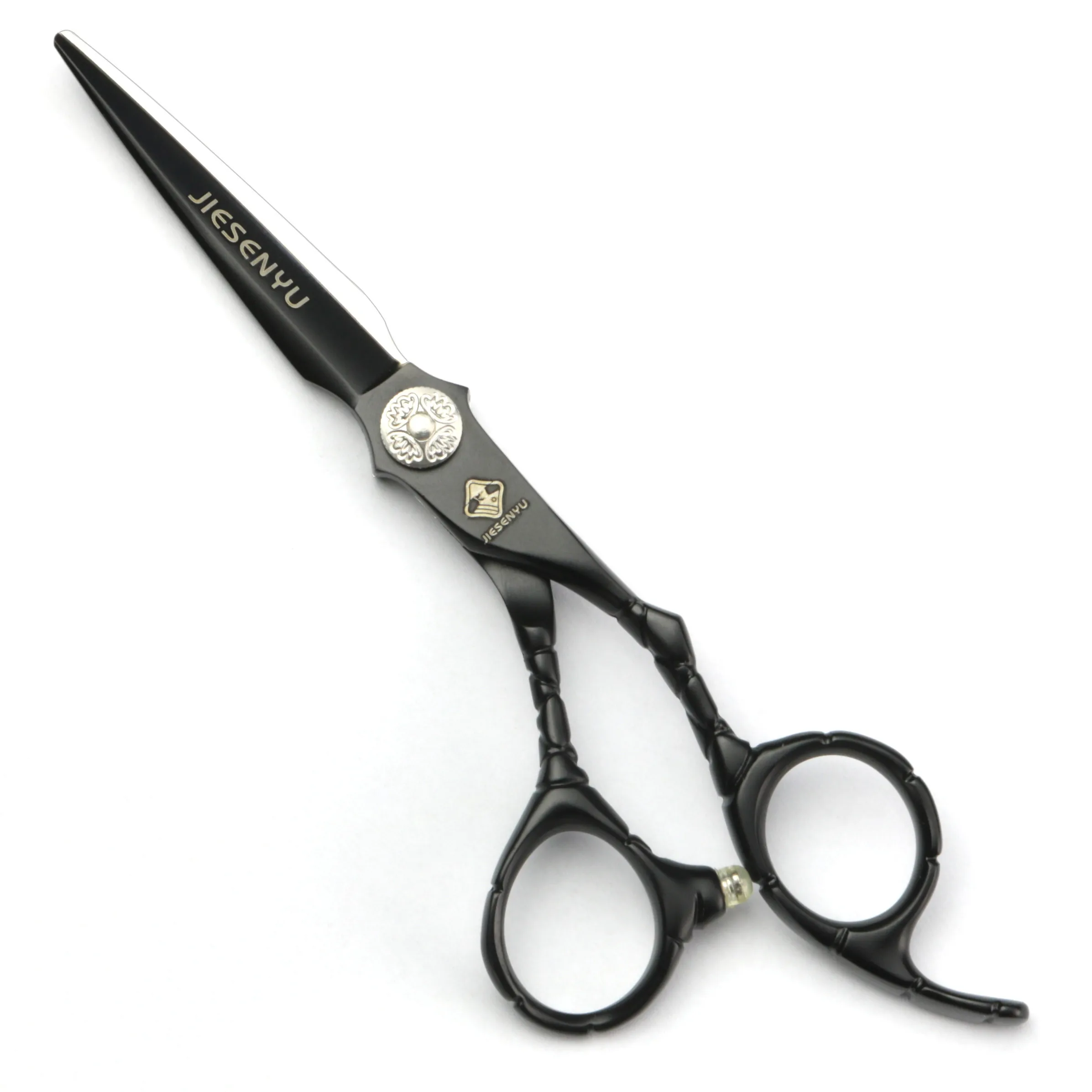 cutting scissors Черный 6 дюймов 440c резная ручка Парикмахерские ножницы парикмахерские профессиональные ножницы для волос набор инструментов - Цвет: cutting scissors