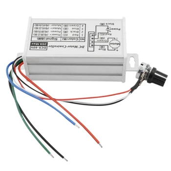 

9-60V Max 20A PWM DC Motor Stepless Variable Speed Control Controller Switch