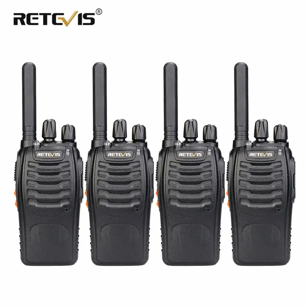 PMR Radio Walkie Talkie 4pcs RETEVIS H777 Plus PMR446 H777 FRS Two Way Radio USB Charger Portable Walkie-talkies for Hunting