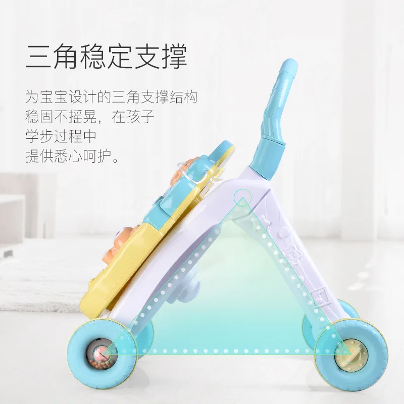 

Infants Toddler Cart Baby Walker Children Pushing Music Children Multi-functional Anti-Falling Walk Baby Toy