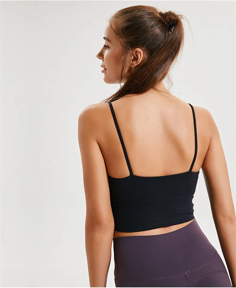 Solid Color Lulu Sport Tank Top Women Fitness Bra Yoga Vest No Rims With Chest Pad Butter Soft Beauty Back Half Sling Gym Clothe Solid Color Lulu Sport Tank Top Women Fitness Bra Yoga Vest No Rims With Chest Pad Butter Soft Beauty Back Half Sling Gym Clothe