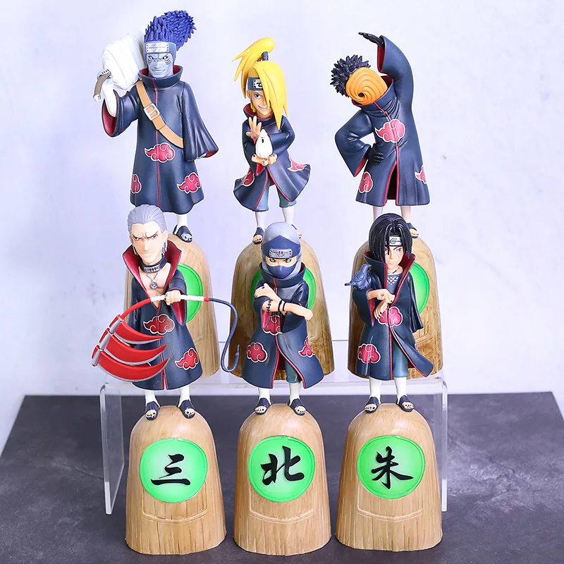 Наруто Uchiha Obito Itachi Deidara Hoshigaki Kisame Hidan Kakuzu фигура Акацуки Коллекционная ПВХ модель