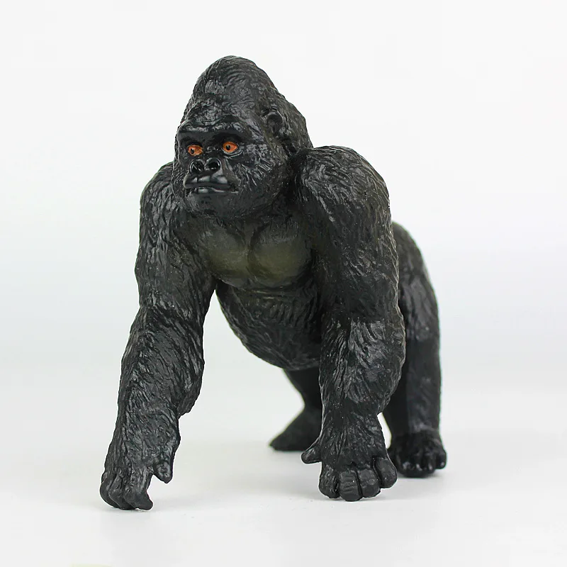 Горячая Распродажа моделей диких животных зоопарк Silverback модель гориллы Пластиковые Твердые статические детские игрушки украшения