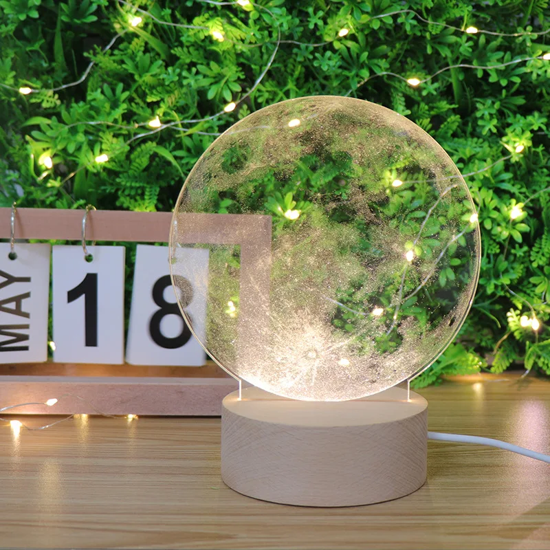 New Dropship Night Lamp Wooden Table Lamp Bedside Lamp Moon Light Night Light Christmas Lamp