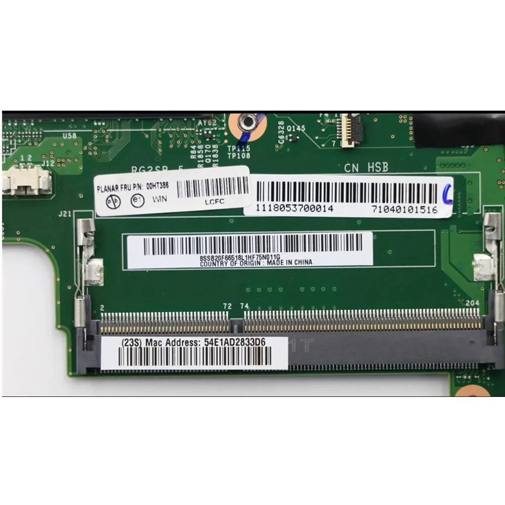 Материнская плата Lenovo Thinkpad X250 для ноутбука подходит тестирования FRU 00HT381 00HT382 00HT385