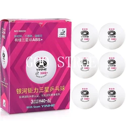 YINHE 3-Star H40+ Table Tennis Balls (3 Star, New Material 3-Star Seamed ABS Balls) Plastic Poly Ping Pong Balls