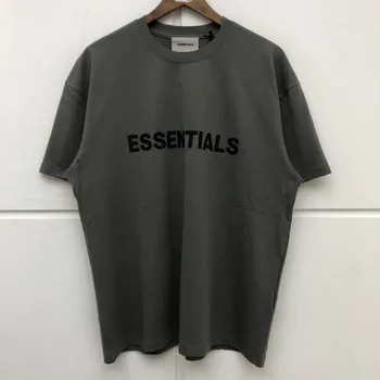 

Loose FOG ESSENTIALS T-Shirt Men Women 1:1 Best Quality Letter glue ESSENTIALS T shirt Tees O-Neck Top Tees
