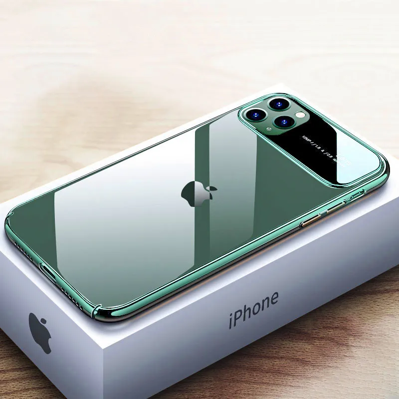 For Iphone 11 Pro Max Case Luxury Mirror Glass Phone Case I Phone X Xs Xr Max Promax Shockproof Back Cover For Iphone 7 8 Plus Phone Case Covers Aliexpress