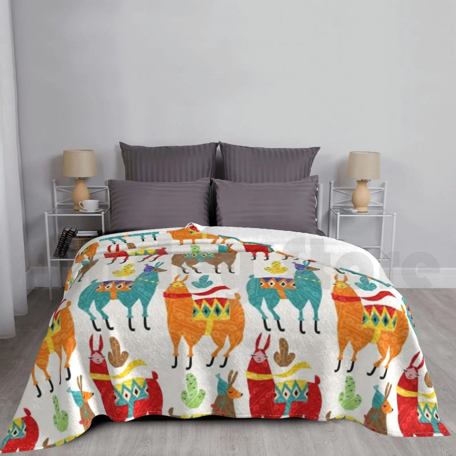 Radiant Llama Desert Quilted Blanket NCU0TL294 main image 1