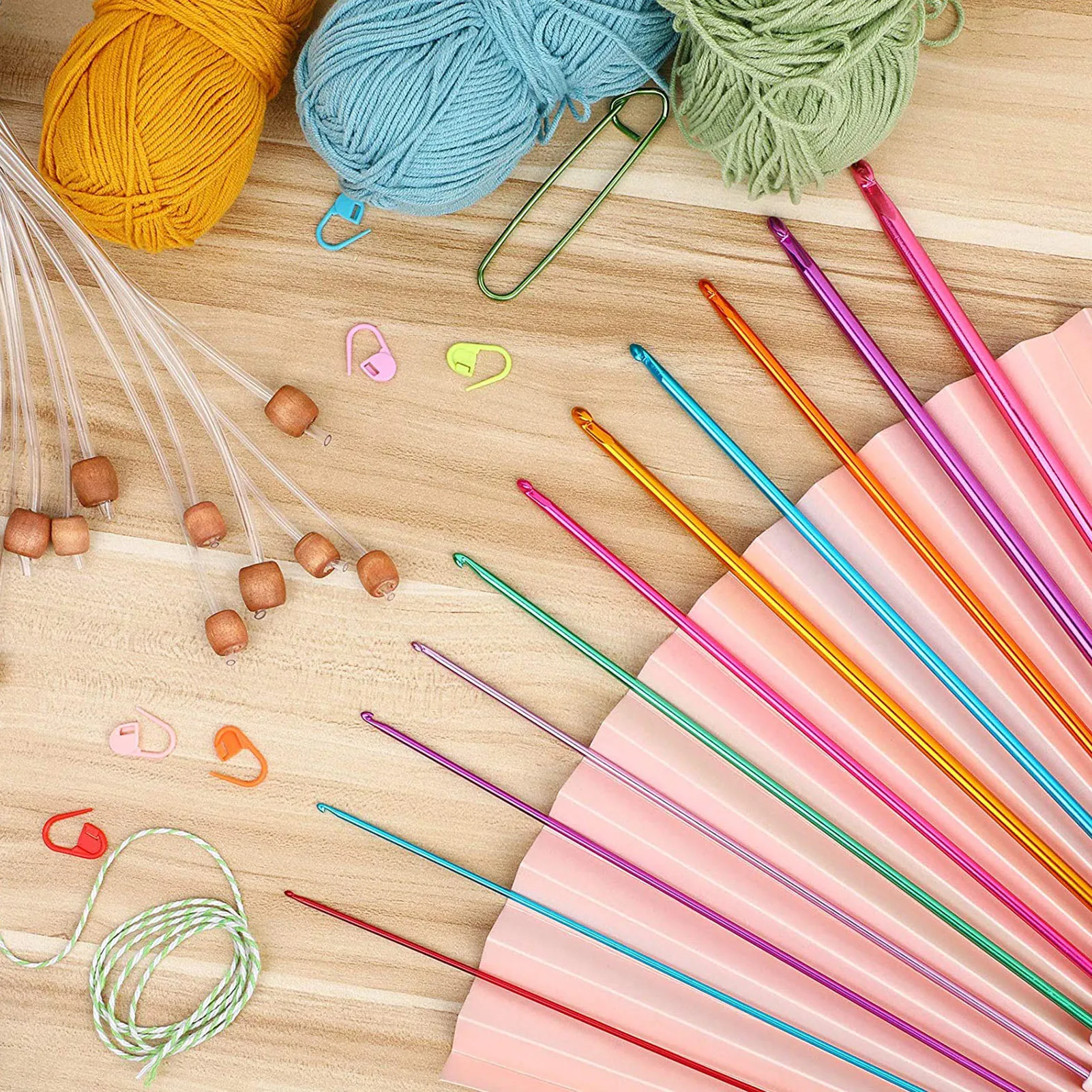 23Pcs Tunisian Crochet Hooks Kit 2 to 8mm Colorful Aluminum Afghan Crochet  Hooks 3 to 10mm Extra Long Bamboo Tunisian Crochet - AliExpress