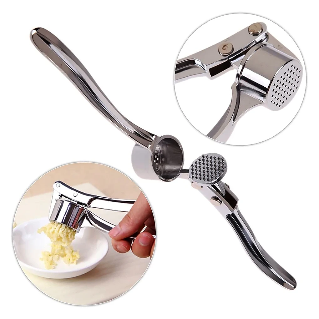 Garlic Press Crusher Mincer Kitchen Stainless Steel Garlic Smasher
