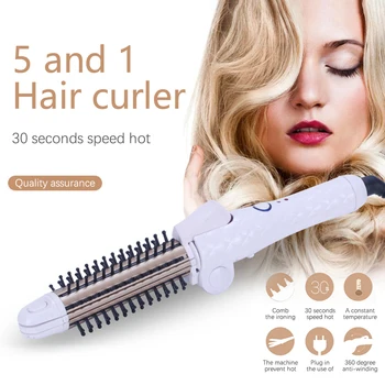 

Professional Hair Curlers Hair Styling Tool Curling Iron Electric Corrugation For Hairs Curler Foldable Wave Straight Double Use