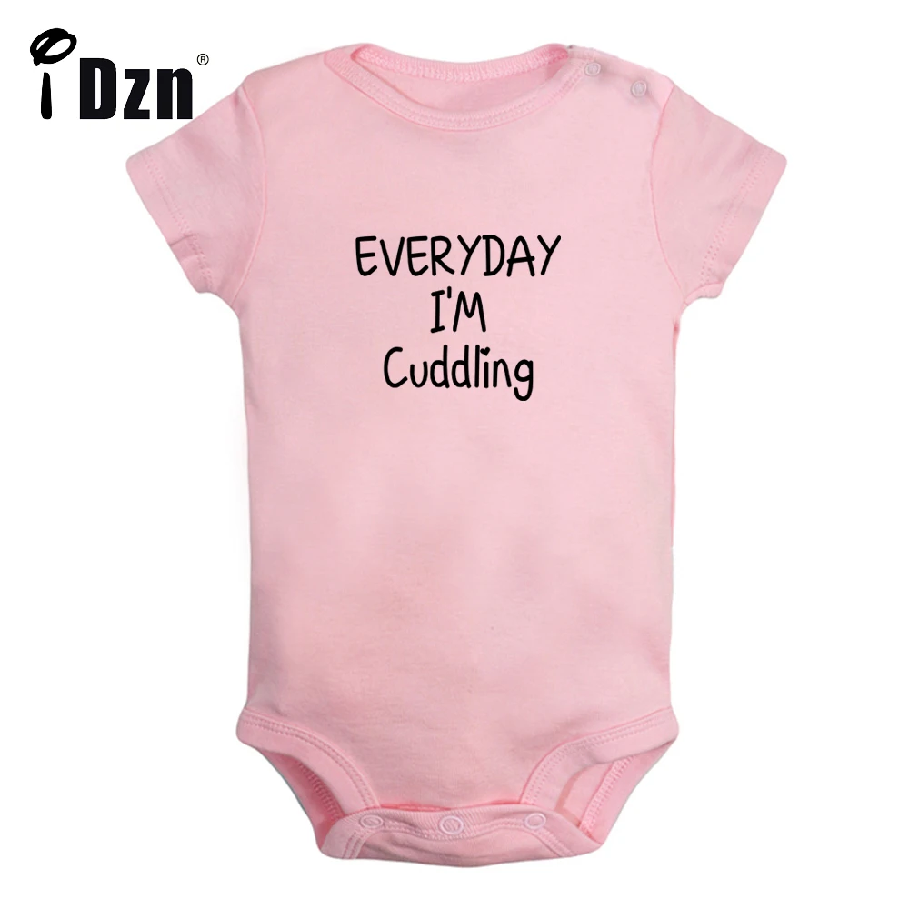

Everyday I'm Cuddling Cute Baby Bodysuit Funny Letter Printed Clothing Baby Boys Rompers Baby Girls Short Sleeves Jumpsuit