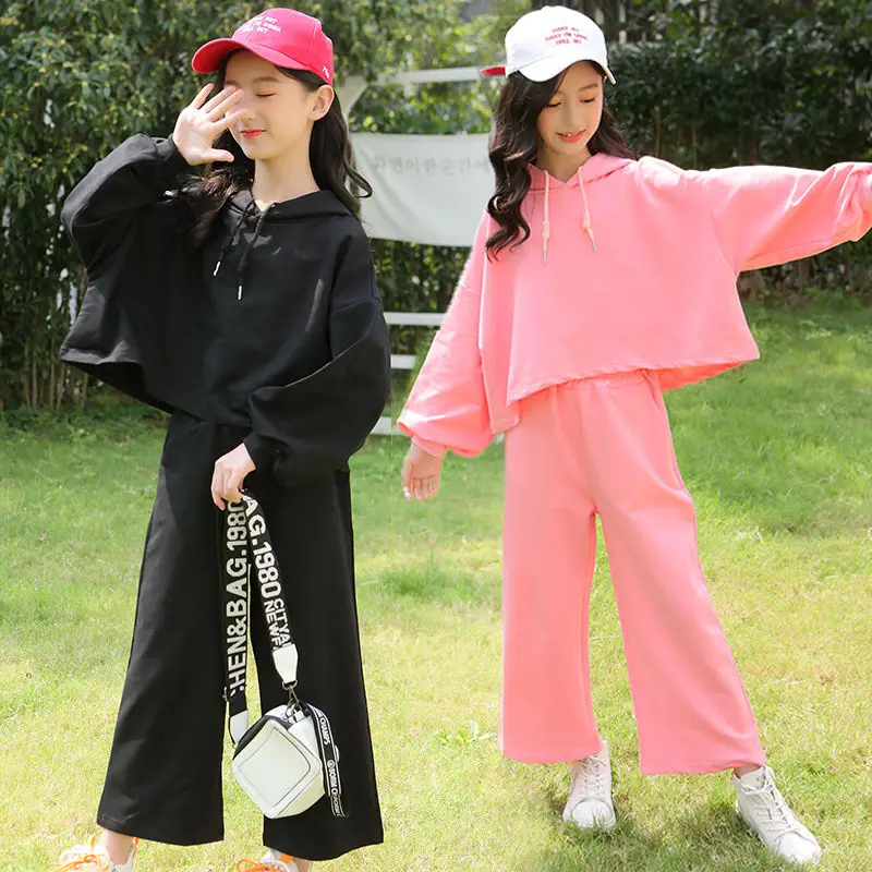 Осень-зима 2020 Детский костюм Модный комплект одежды для девочек модные