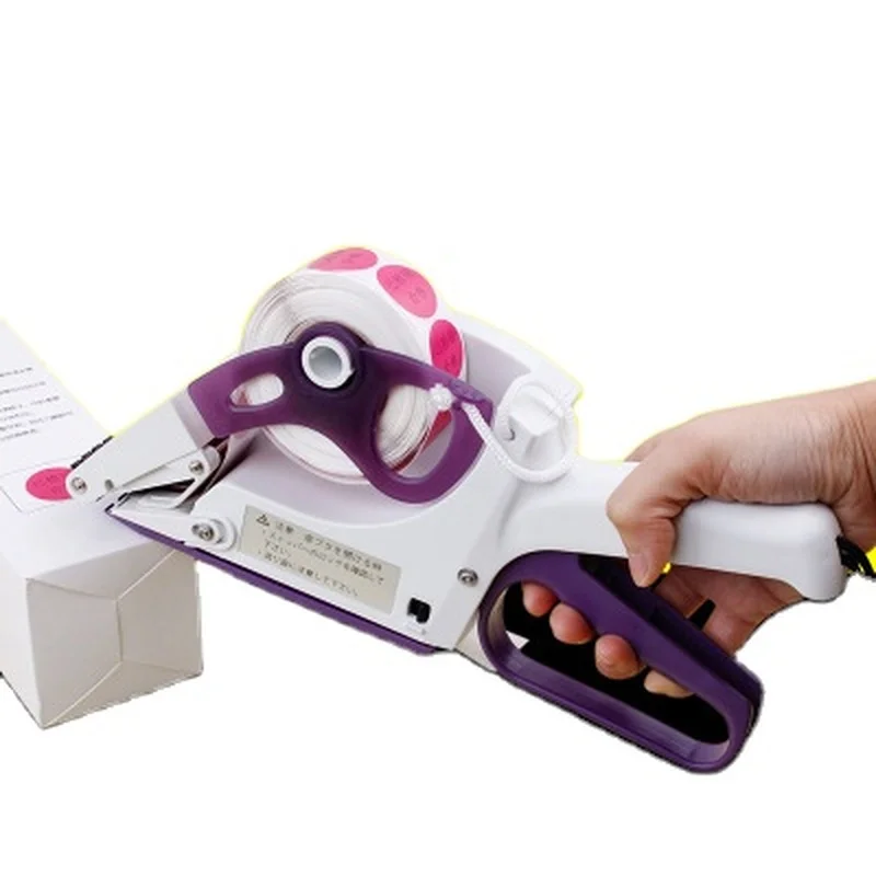 Manual Label Applicator Labelling Machine Hand Held Semi-automatic Round Bottle Price Tag Labeller Flat Labeller