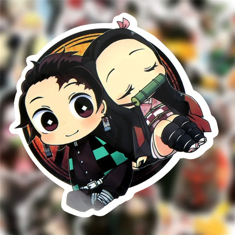50 шт. Demon Slayer: Kimetsu no Yaiba аниме наклейка s ПВХ граффити наклейка s чемодан багаж гитара для детей игрушки