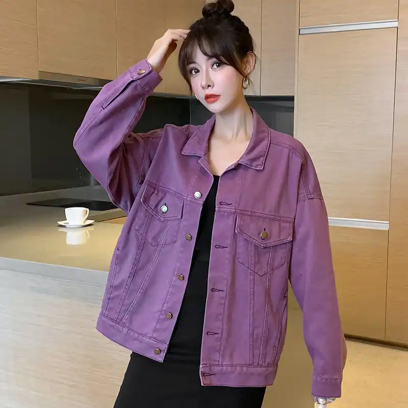 デニムジャケット女性のコート秋韓国ルースデニムジャケット女性のジーンズ冬原宿シックなデニムコートフェミニン服 Aliexpress