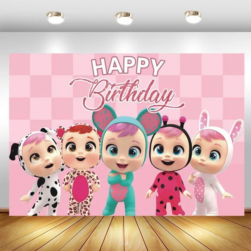 Cry BABY de lágrimas mágicas para fiesta de cumpleaños de niñas, Fondo fotografía, cabinas de estudio fotográfico, accesorios decoración, suministros de pancarta|Fondo| - AliExpress