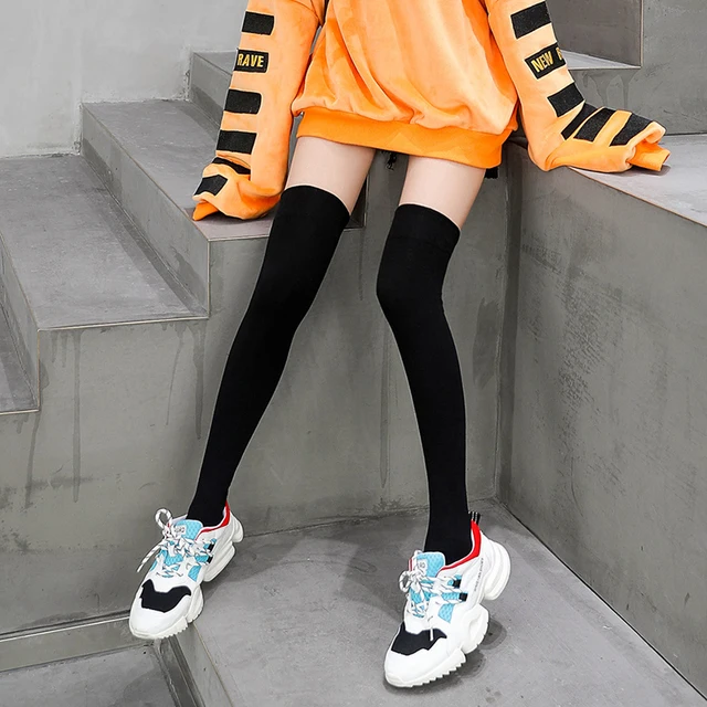 Ultrathin women‘s Silk stockings Nylon for ladies Black White Summer autumn winter socks girls Skinny legs over the knee thigh autumn winter Black