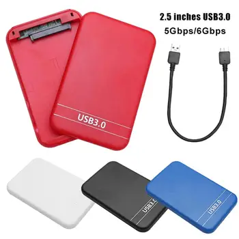 

2.5 hdd case usb 3.0 to SATA External Mobile Hard Disk Drive Enclosure Case Box for PC Black White Red Blue docking station