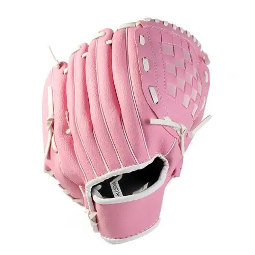 Тренировочные Бейсбольные перчатки для спорта на открытом воздухе, для взрослых, для левосторонней практики, софтбольные перчатки, спортивное оборудование для взрослых мужчин и женщин, для тренировок - Цвет: Розовый