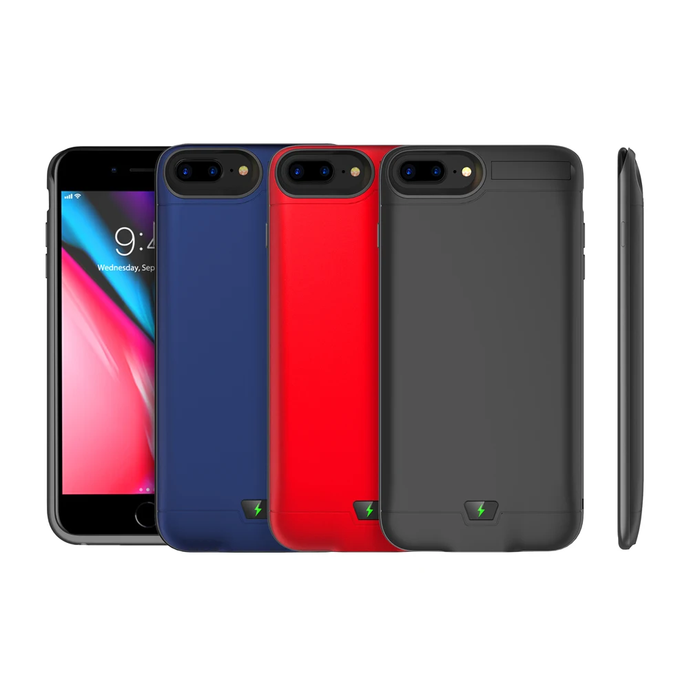 8500 мАч батарея зарядное устройство чехол для iPhone 7 Plus 8 внешнее резервное Power Bank с