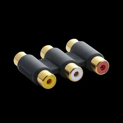 

3RCA Female to Female Coupler AV Video Audio Extension Adapter Cable Adapter Connector