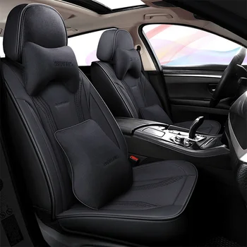 

Full Coverage PU Leather car seat cover flax fiber auto seats covers for chevrolet captiva cobalt cruze epica equinox 2018