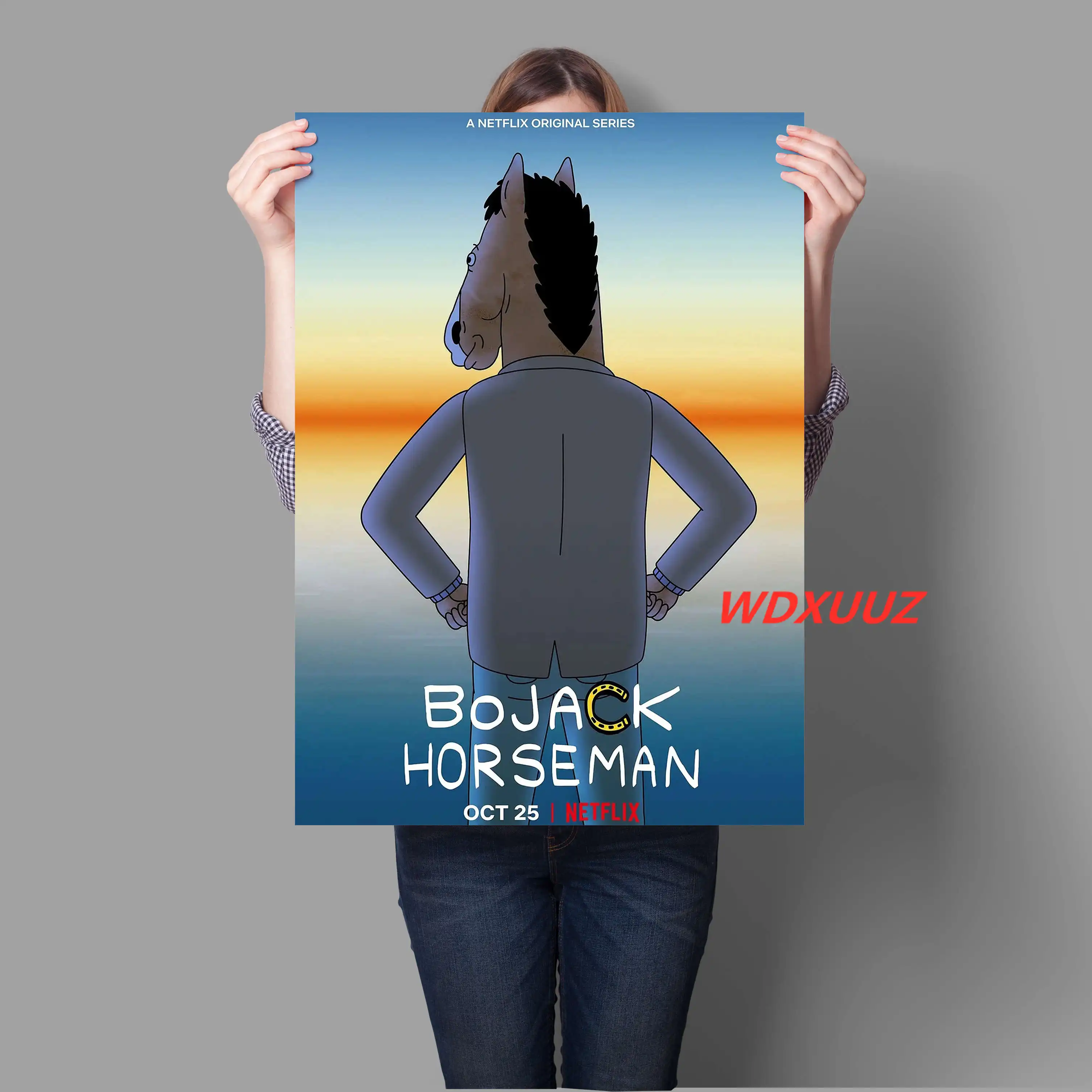 Американская Популярная комедия мультфильм BoJack всадник винтажная Акварельная картина для украшения дома Художественный Декор настенное искусство o822 - Цвет: 14