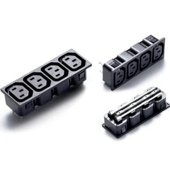 

Wholesale ce 250v 10a IEC320 C13 C14 3 sprong AC PDU UPS 4way power outlet 3p electrical Panel Receptacle AC socket