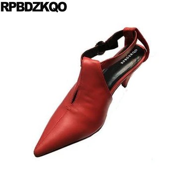 

thick chunky china size 4 34 red black genuine leather block high quality designer shoes pumps women 2019 white heels italian