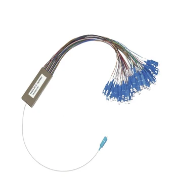 

SC Connector steel tube for FTTH 1x64 mini PLC Splitter Fiber optic splitter fiber length 1.0m