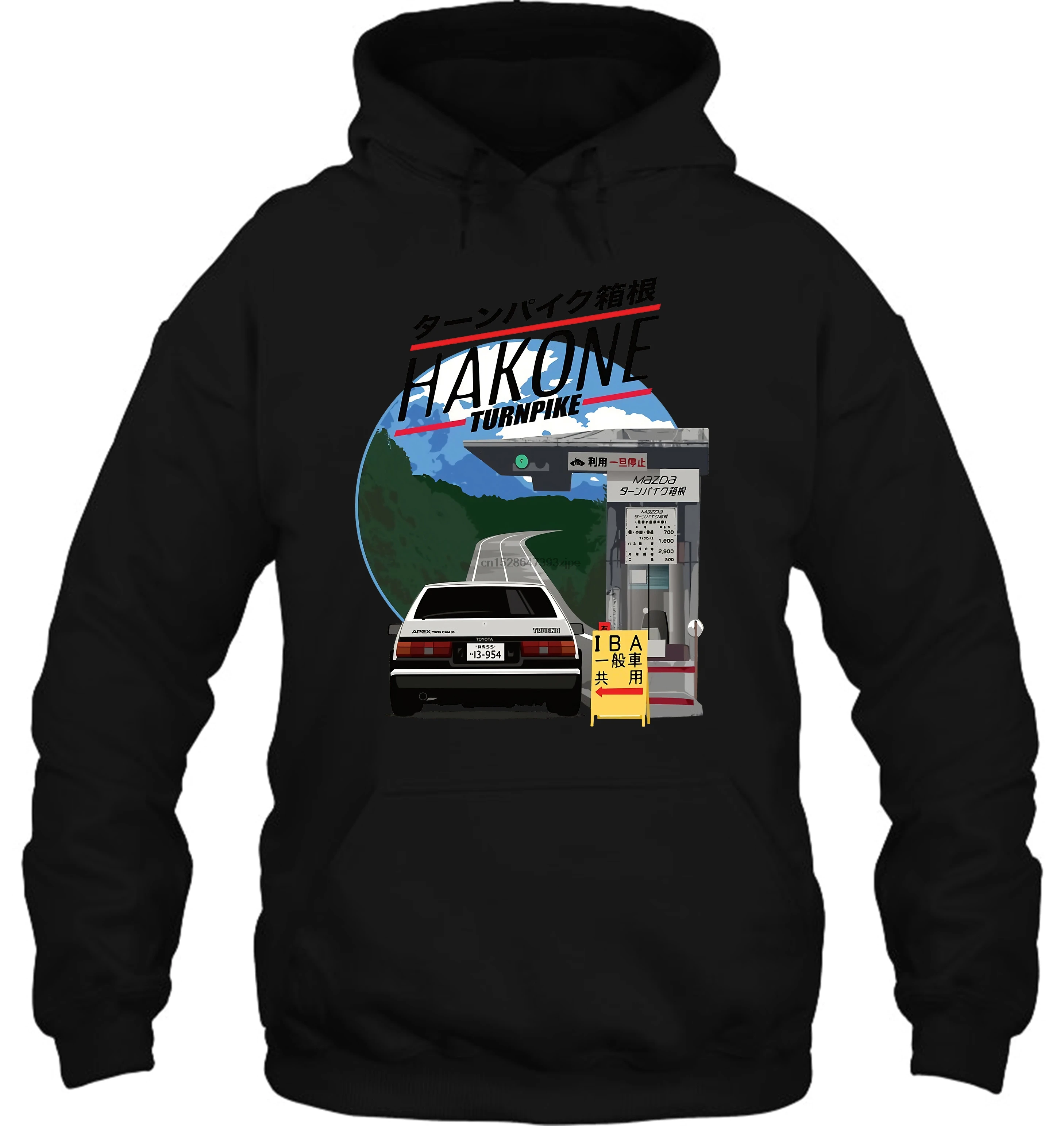 Мужская толстовка с капюшоном, модная, забавная, Hakone, Toyota, AE86, Trueno, индивидуальная, с принтом, женская уличная одежда