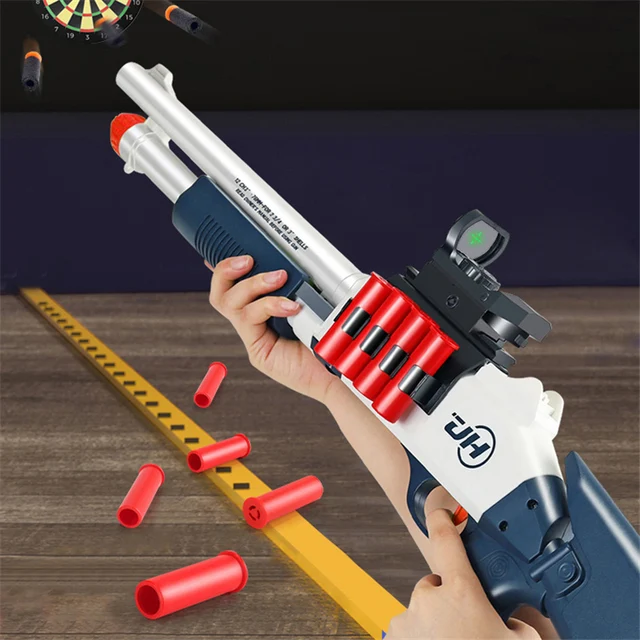 XM1014 Shotgun Spray Toys s686 Shell Throwing Soft Bullet Children Boy Battle Weapon Model Soft Bullet Toy Gun Children Gifts 2