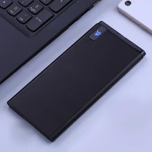 20000 мАч ультра тонкий внешний аккумулятор светодиодный дисплей Портативный 2.1A быстрое зарядное устройство Внешний аккумулятор зарядное устройство для телефона для huawei samsung iPhone Xiaomi