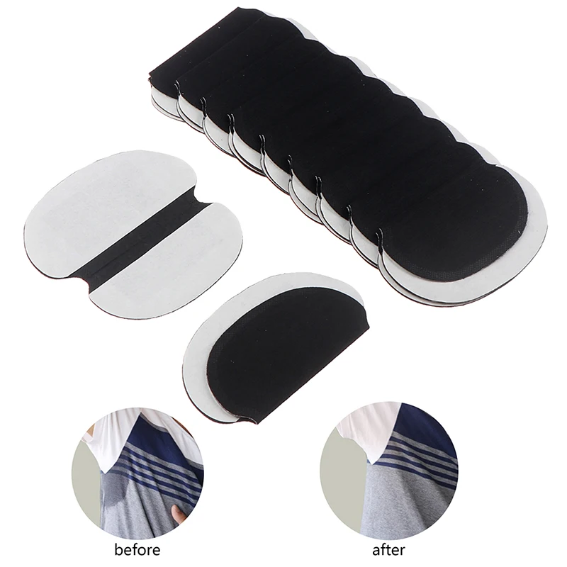 20Pcs Black Disposable Underarm Shirt Antiperspirant Protection From Sweat Pads Deodorant Armpit Absorbent Pads
