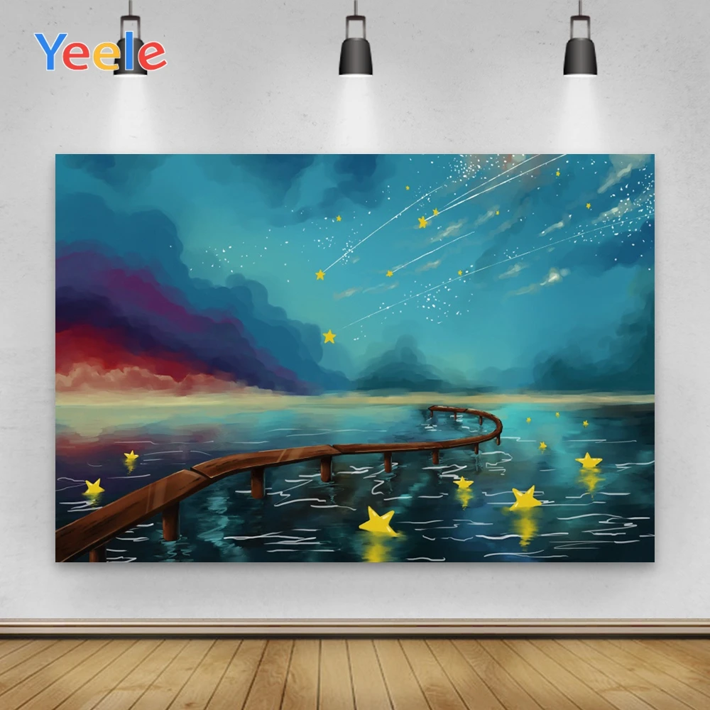 Yeele Baby Shower синий Ночная звезда дерево мост фон для фотосъемки в любую