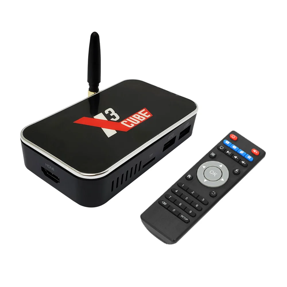 Ugoos X3 Cube Android Tv Box Amlogic S905x3 LPDDR4 2GB 16GB 2,4G 5G wifi LAN RJ45 1000M 4k HD телеприставка Ugoos X3 Cube Tv box