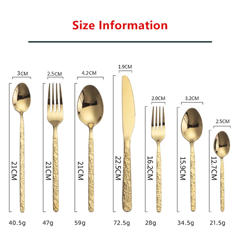 Stainless steel Western Cutlery set Knife Fork Spoon Dinner Set Dessert Dinnerware Western Steak Knife Tableware