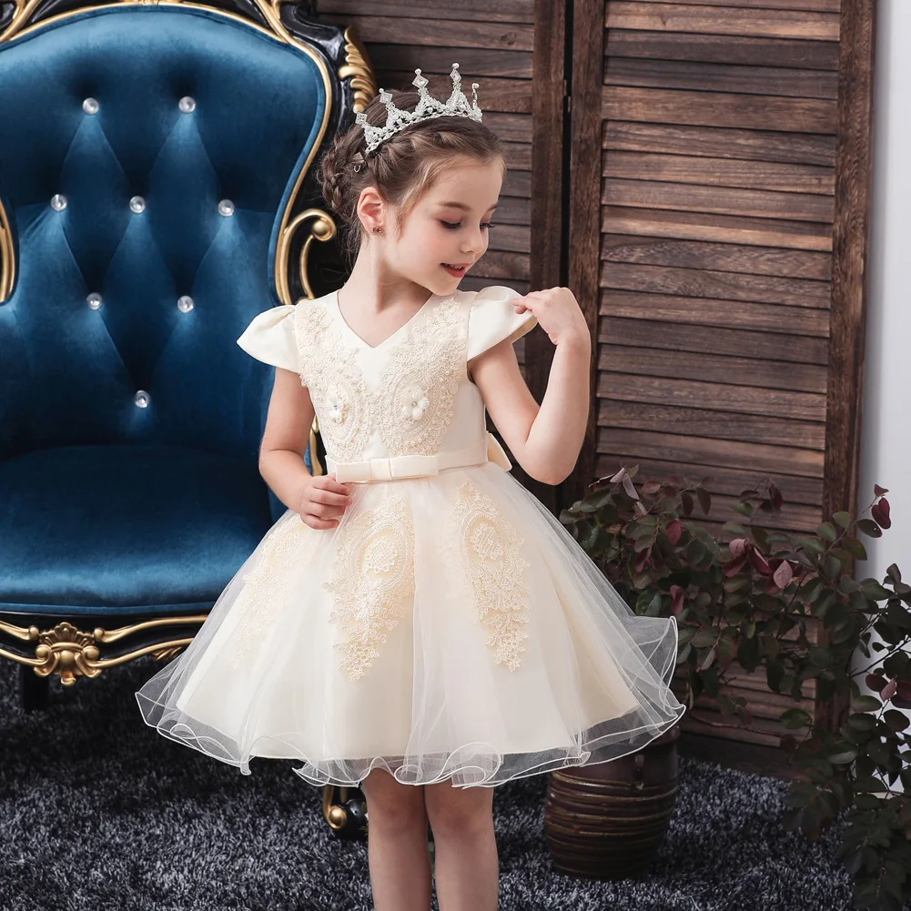 

Europe And America Infants tong duan xiu Wedding Dress Princess Tutu Lace Gauze Girls Dress New Style Baby Dress