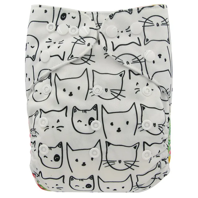 OB166 Ohbabyka/Детские моющиеся многоразовые подгузники из настоящей ткани с карманом, чехлы для подгузников, костюмы для новорожденных и горшков, один размер, подходят для всех подгузников - Цвет: OB166