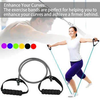 

Sports Yoga Pull Rope Home Gym Chest Fitness Tension Training Pilates TPE Elastic Resistance Bands Bodybuilding Equipment