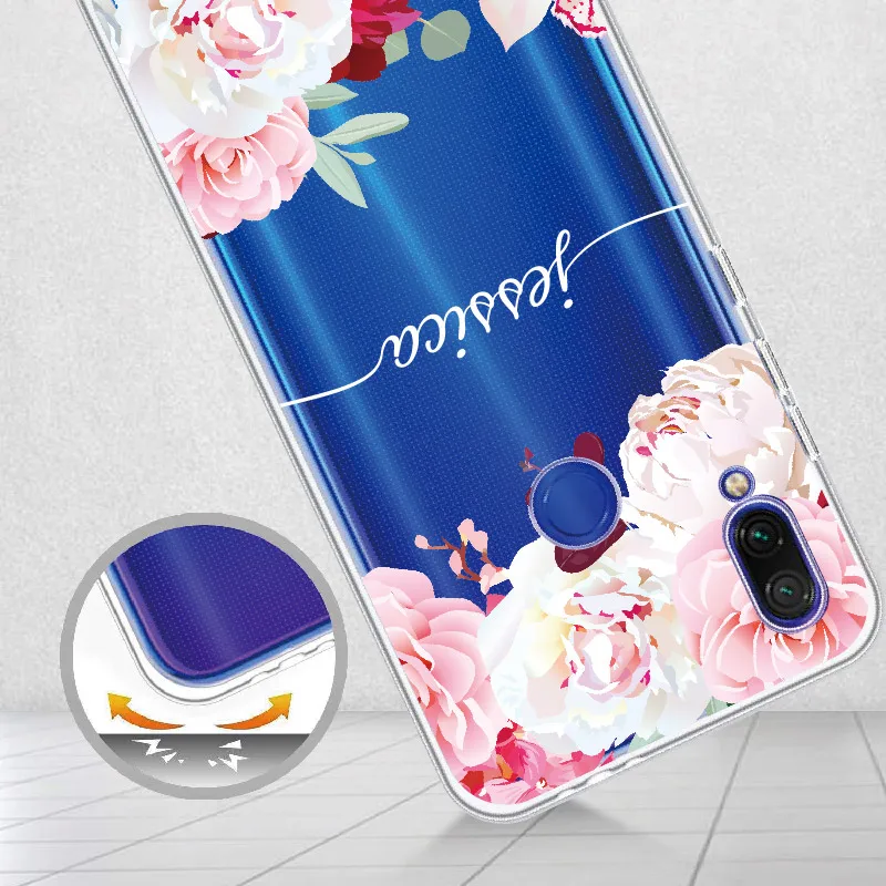 Custom Personalized your Initial Name Flower Phone Case For Xiaomi Mi Redmi Note 5 6 7 8 9 10 lite Pro Plus Soft TPU Clear Case Custom Personalized your Initial Name Flower Phone Case For Xiaomi Mi Redmi Note 5 6 7 8 9 10 lite Pro Plus Soft TPU Clear Case