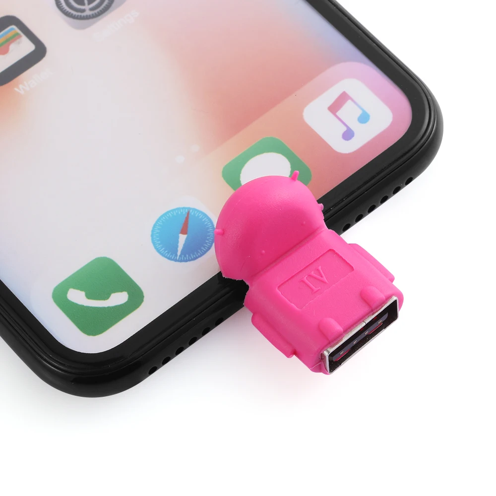 Микро USB к USB 2,0 Мини робот OTG адаптер конвертер для Android телефон Мышка для планшета USB флэш-накопители Аксессуары для мобильных телефонов